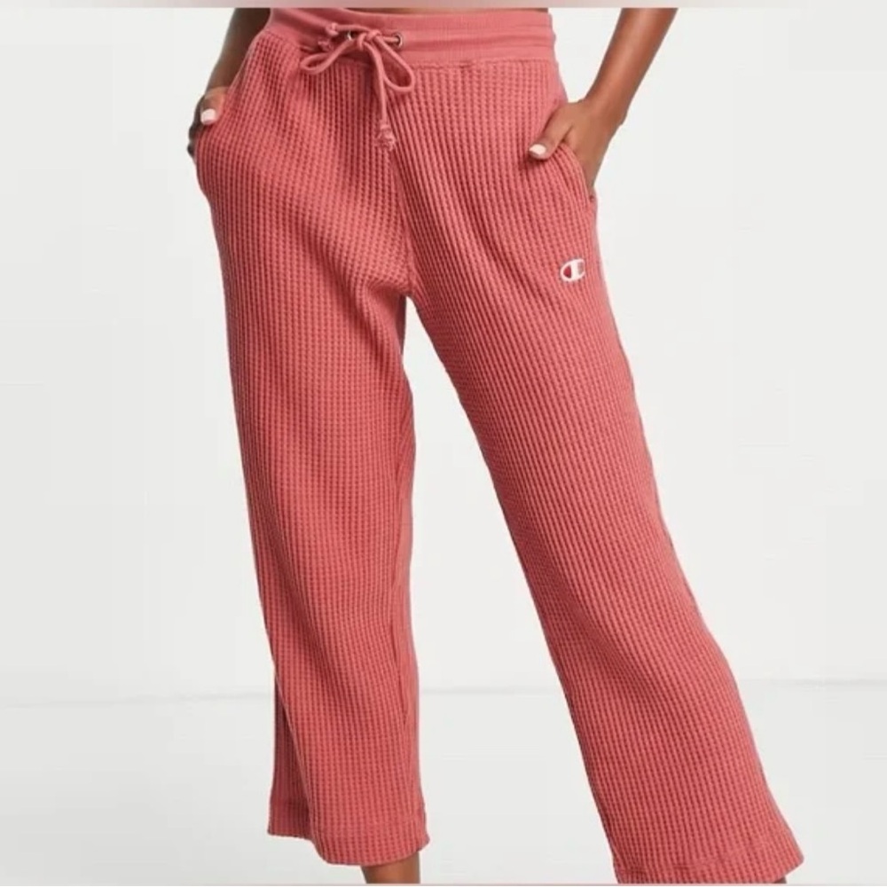 Champion rust color waffle knit pants
